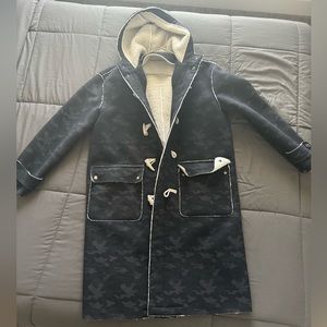 ASOS Sherpa Parka Coat - Black Camo